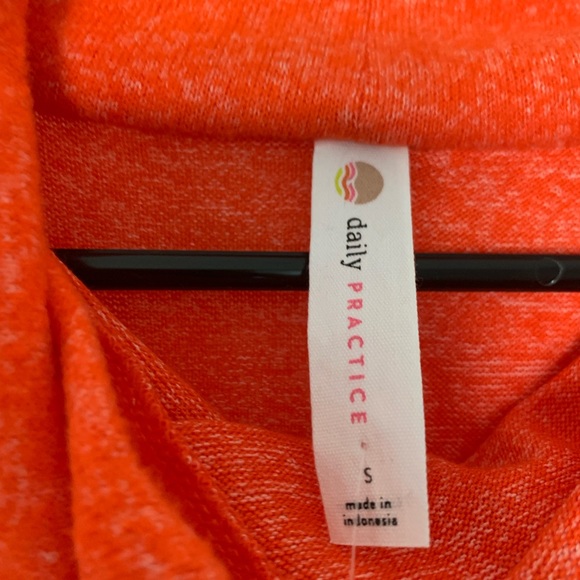 Anthropologie Daily Practice Vibrant Orange Long Sleeve So Soft Dress - Picture 4 of 11